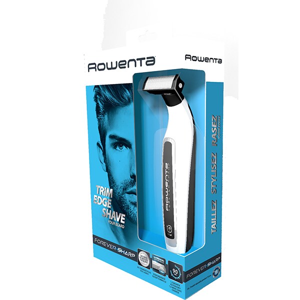 Aparat hibrid ROWENTA Forever Sharp TN6010F4, baterie, 90 min autonomie, alb