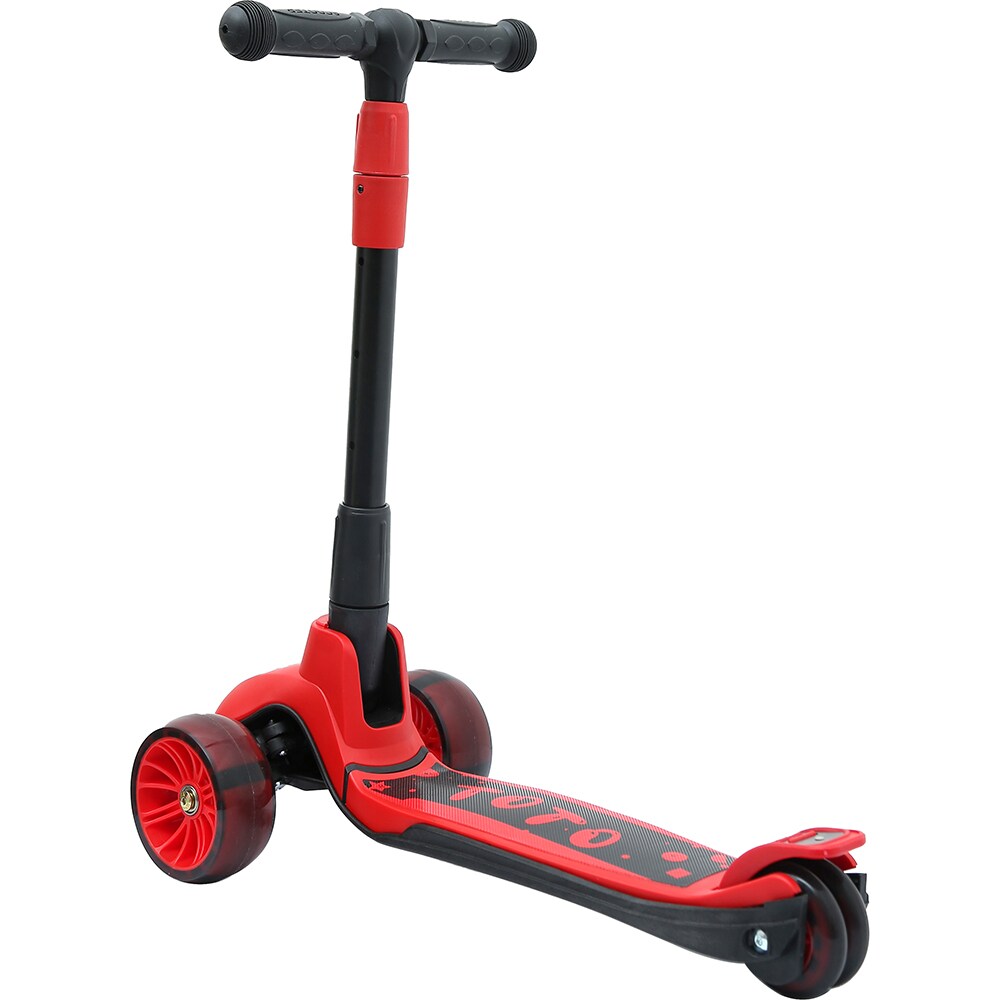 Trotineta MYRIA Toto MY7215, 3-5 ani, 3 roti, greutate suportata 50kg, rosu-negru