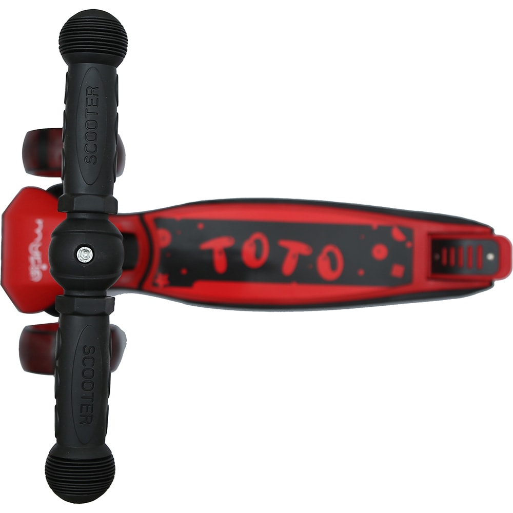 Trotineta MYRIA Toto MY7215, 3-5 ani, 3 roti, greutate suportata 50kg, rosu-negru