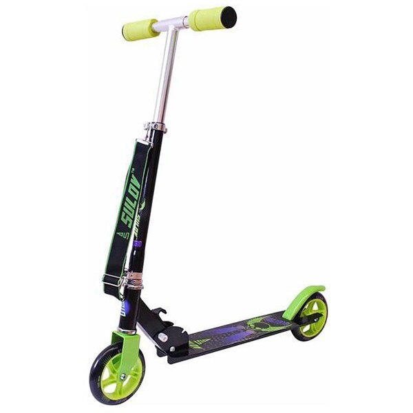 Trotineta DHS 529SCOALU1452, 3-11 ani, 2 roti, greutate suportata 90kg, negru-verde