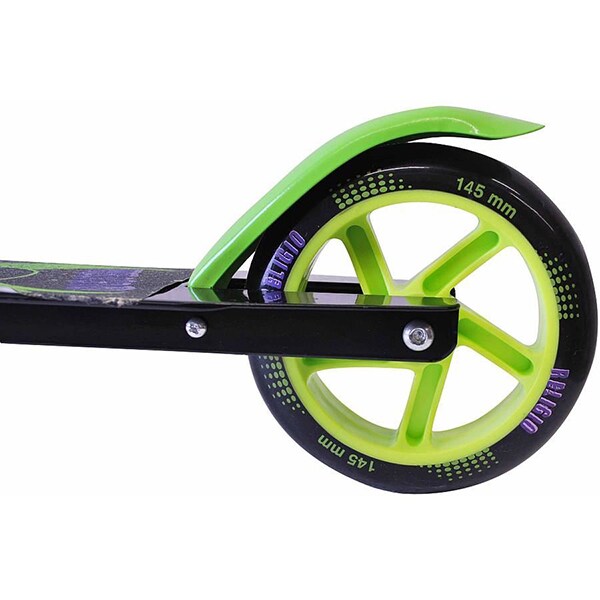 Trotineta DHS 529SCOALU1452, 3-11 ani, 2 roti, greutate suportata 90kg, negru-verde