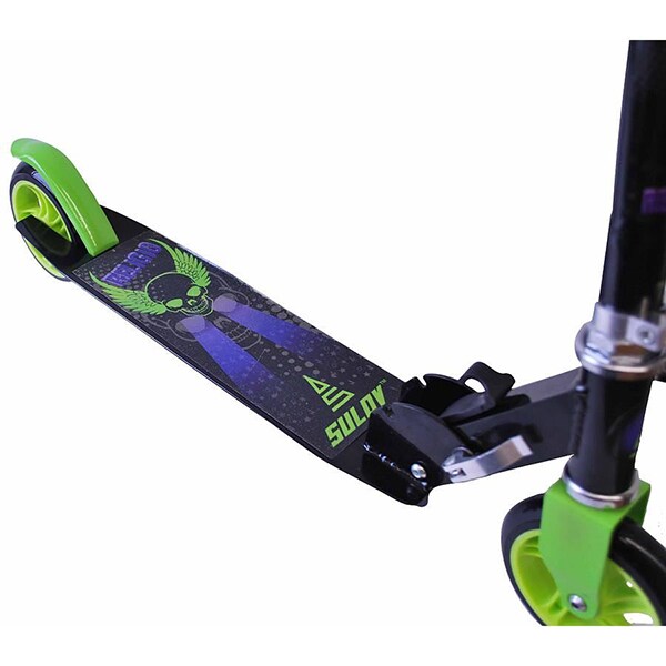 Trotineta DHS 529SCOALU1452, 3-11 ani, 2 roti, greutate suportata 90kg, negru-verde