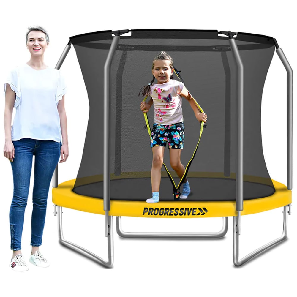 Trambulina PROGRESSIVE TRB240, D 244cm, greutate suportata 150kg, plasa protectie, negru