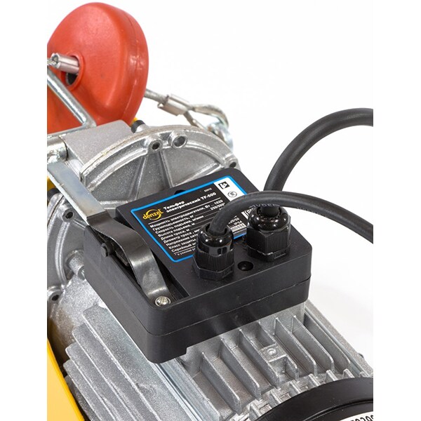 Palan electric DENZEL TF-500, 1020W, 500 kg, 10 m/min, galben
