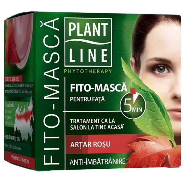 Masca de fata anti-imbatranire PLANT LINE, 45ml