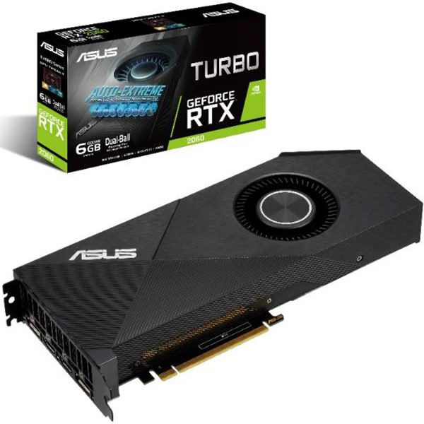 Placa video ASUS NVIDIA GeForce RTX 2060, 6GB GDDR6, 192bit, TURBO-RTX2060-6G
