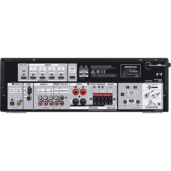 Receiver AV ONKYO TX-SR494, 910W, Bluetooth, negru