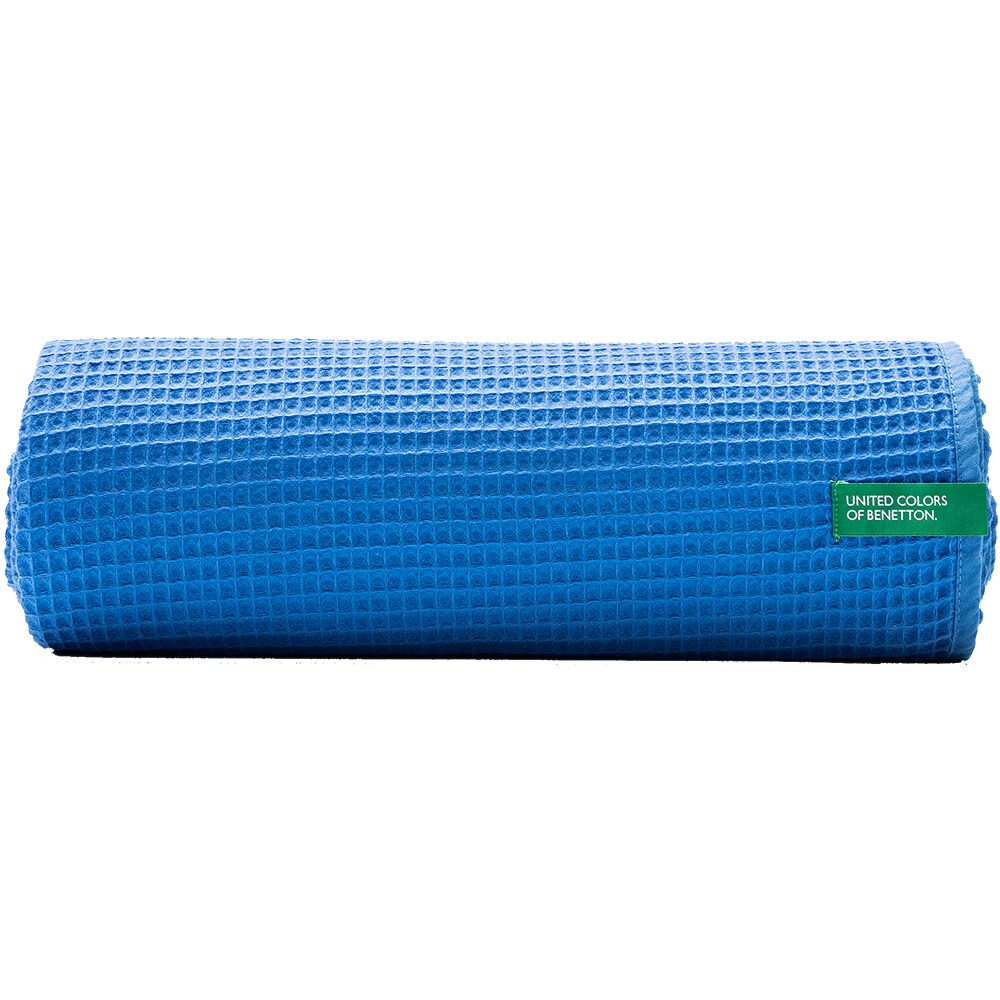 Patura BENETTON Rainbow, 140 x 190 cm, bumbac, albastru