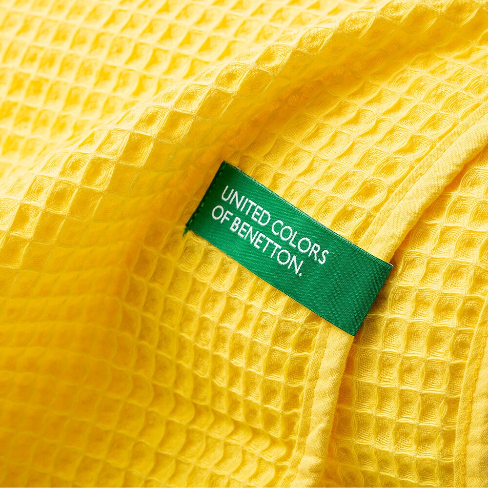 Patura BENETTON Rainbow, 140 x 190 cm, bumbac, galben