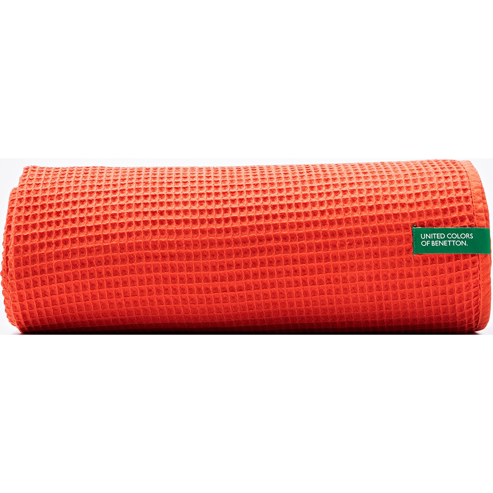 Patura BENETTON Rainbow, 140 x 190 cm, bumbac, rosu