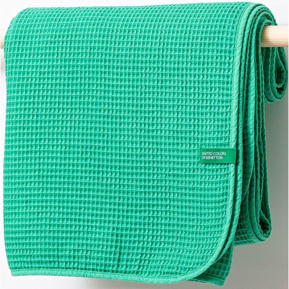 Patura BENETTON Rainbow, 140 x 190 cm, bumbac, verde
