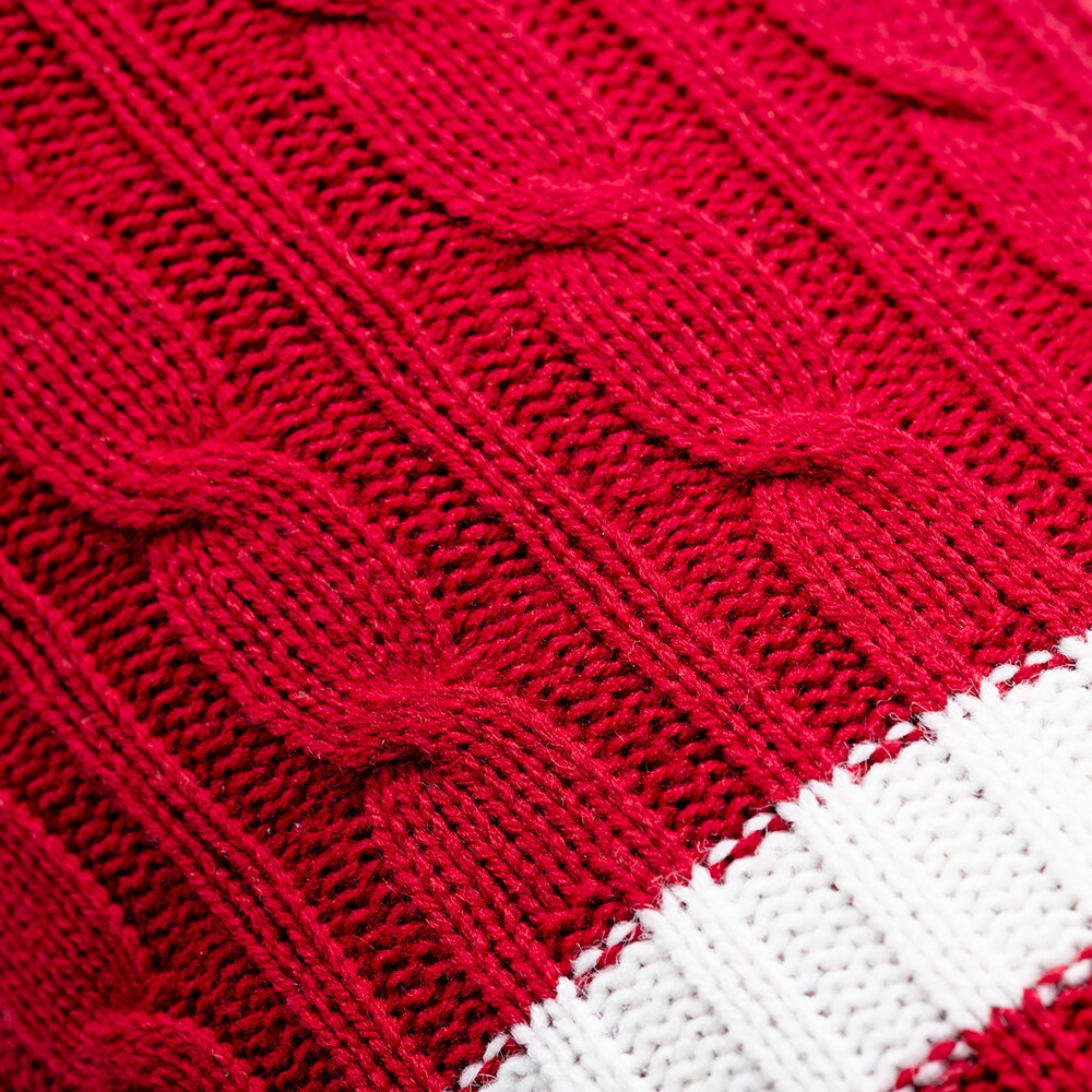 Patura BENETTON Rainbow1, 140 x 190 cm, acril, rosu-alb