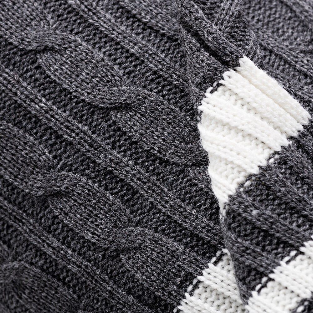 Patura BENETTON Tevere, 140 x 190 cm, acril, gri-alb