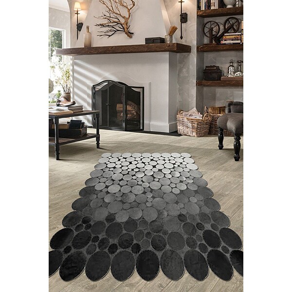 Covor living / dormitor Circle, 160 x 230 cm, poliester, gri