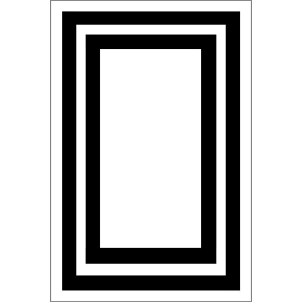 Covor living / dormitor Modern, 80 x 200 cm, poliester, alb-negru