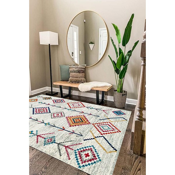 Covor living / dormitor Rustic, 120 x 180 cm, poliester, multicolor