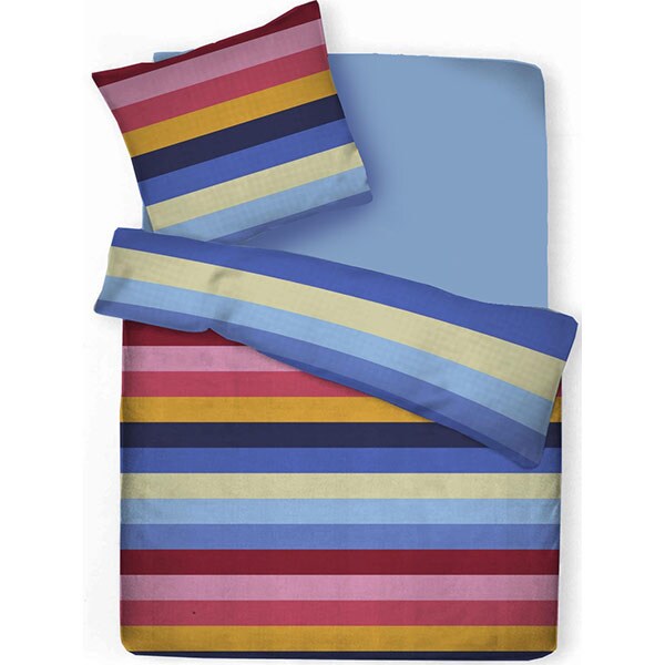 Lenjerie de pat Colors, 1 persoana, 100% bumbac, 140 x 220 cm, 2 piese