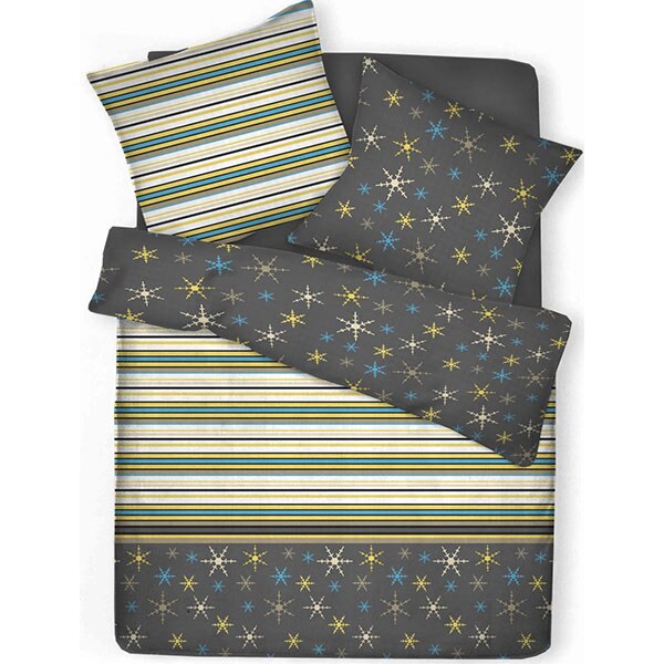 Lenjerie de pat Stars, 2 persoane, 100% bumbac, 160 x 220 cm, 3 piese