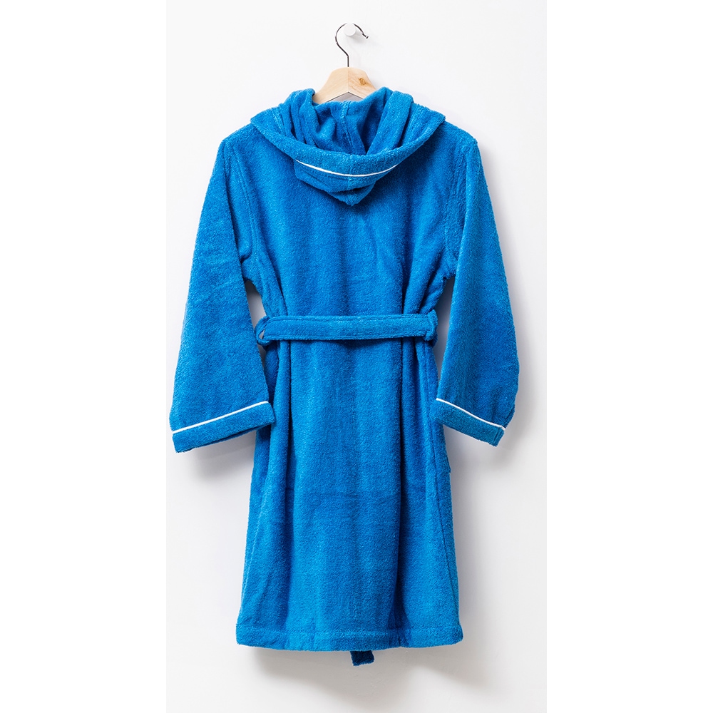 Halat de baie BENETTON BE-0874-BL, copii, bumbac, 10-12 ani, albastru