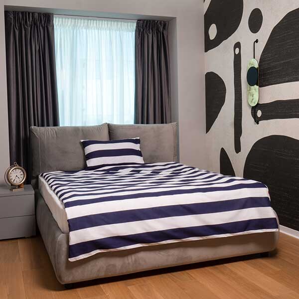 Lenjerie de pat White, 1 persoana, 52% poliester + 48% bumbac, 140 x 220 cm, 2 piese