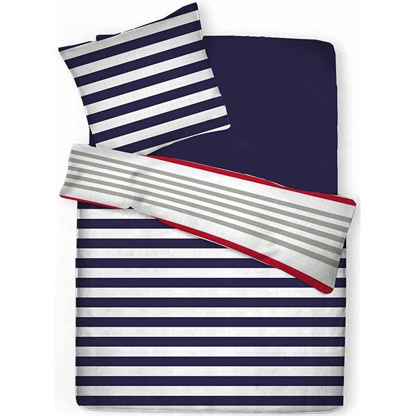 Lenjerie de pat White, 1 persoana, 52% poliester + 48% bumbac, 140 x 220 cm, 2 piese