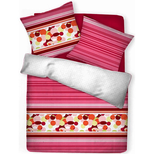 Lenjerie de pat Bubbles, 2 persoane, 52% poliester + 48% bumbac, 160 x 220 cm, 3 piese