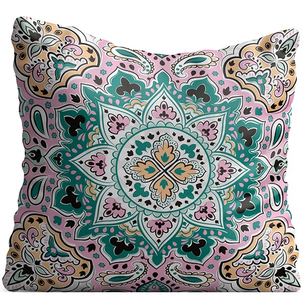 Perna decorativa Mandala, 40 x 40 cm, multicolor