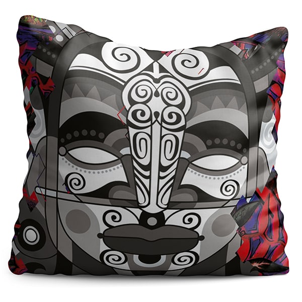 Perna decorativa Mask, 40 x 40 cm, multicolor