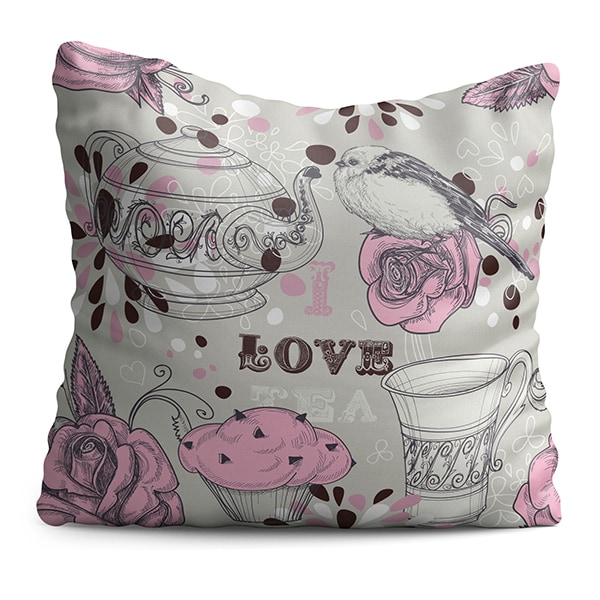 Perna decorativa Pink Life, 40 x 40 cm, multicolor