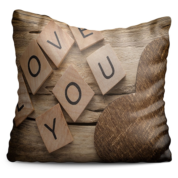 Perna decorativa Love U, 40 x 40 cm, multicolor