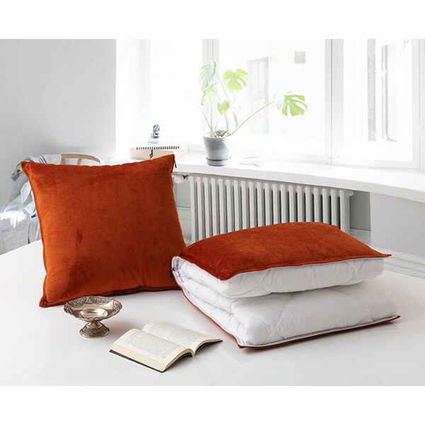 Pilota ESHO Flow, microfibra, 150 x 200 cm, caramiziu