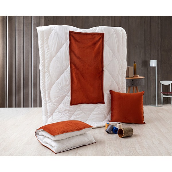 Pilota ESHO Flow, microfibra, 150 x 200 cm, caramiziu