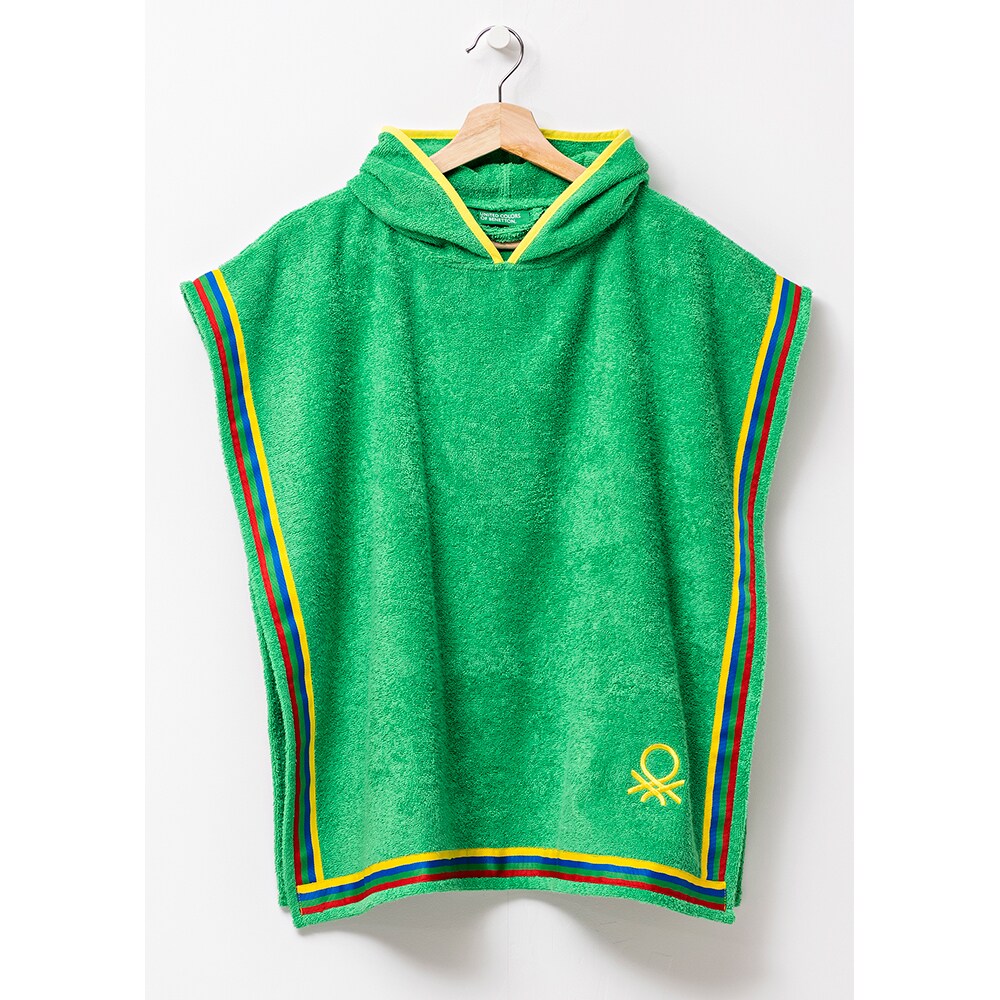 Halat de baie BENETTON BE-0818-GR, copii, bumbac, 2-4 ani, verde