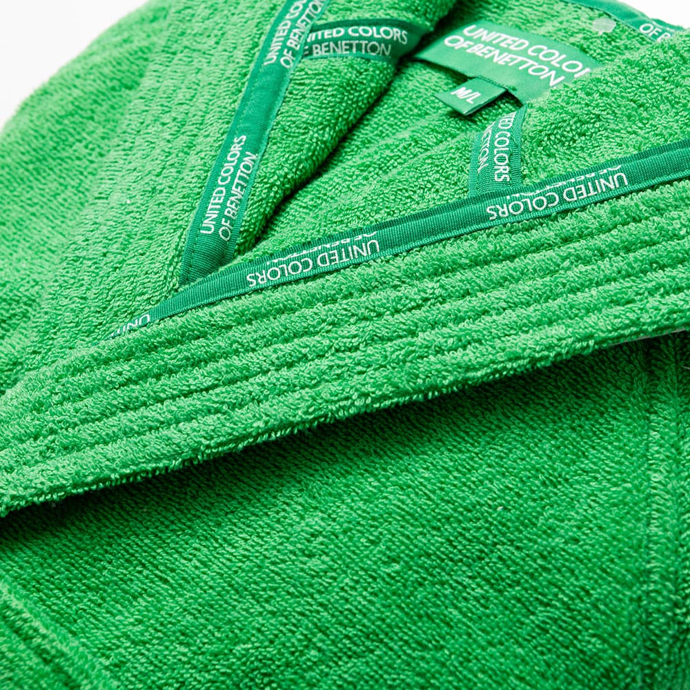 Halat de baie cu gluga BENETTON Rainbow, unisex, bumbac, M/L, verde