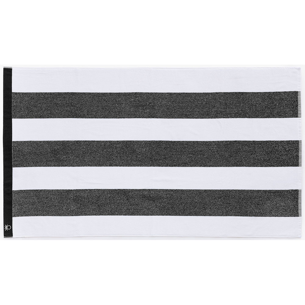 Prosop BENETTON Terry Po, 90 x 160 cm, bumbac, alb-negru