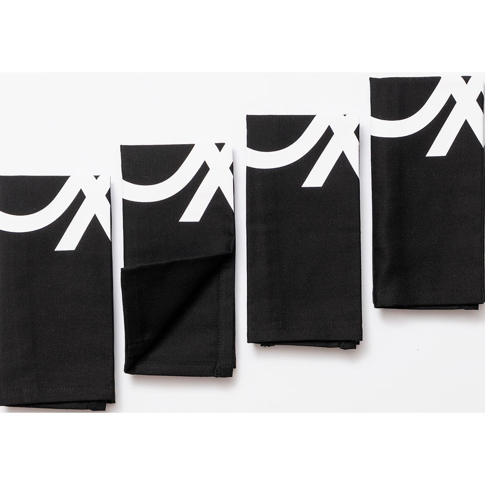 Suport farfurii BENETTON Black&White, 30 x 45 cm, 4 bucati, negru