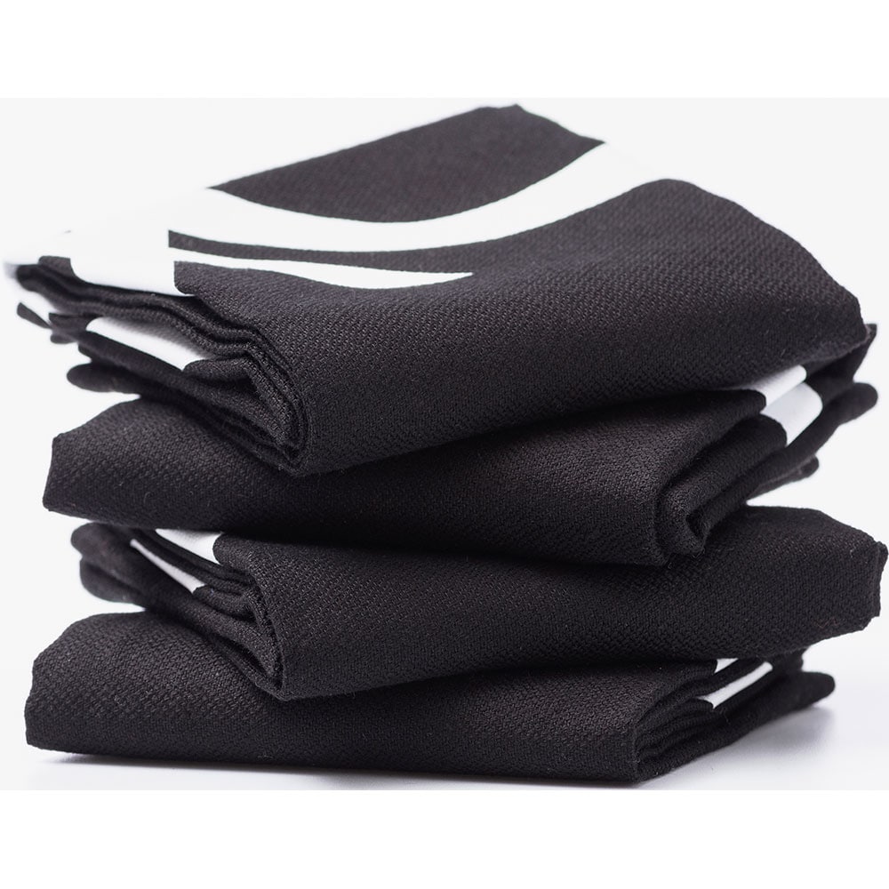 Suport farfurii BENETTON Black&White, 30 x 45 cm, 4 bucati, negru