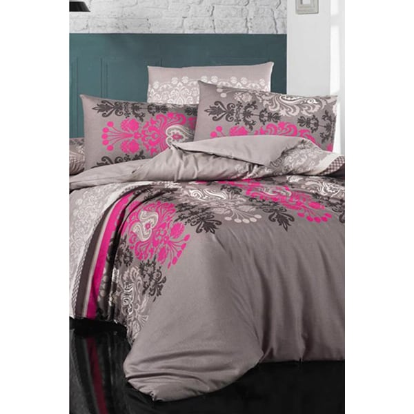 Lenjerie de pat Diana, 1 persoana, 65% bumbac + 35% poliester, 160 x 220 cm, 3 piese