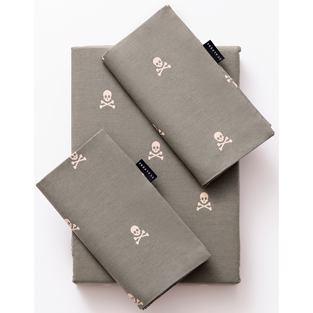 Lenjerie de pat Scalpers Home Queen size, 2 persoane, 100% bumbac, 230 x 220 cm, 4 piese