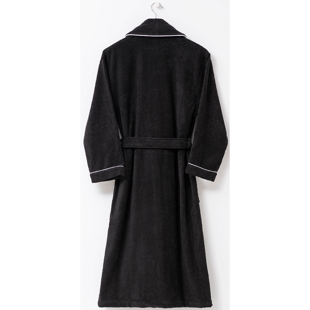 Halat de baie BENETTON Black&White, unisex, bumbac, L/XL, negru