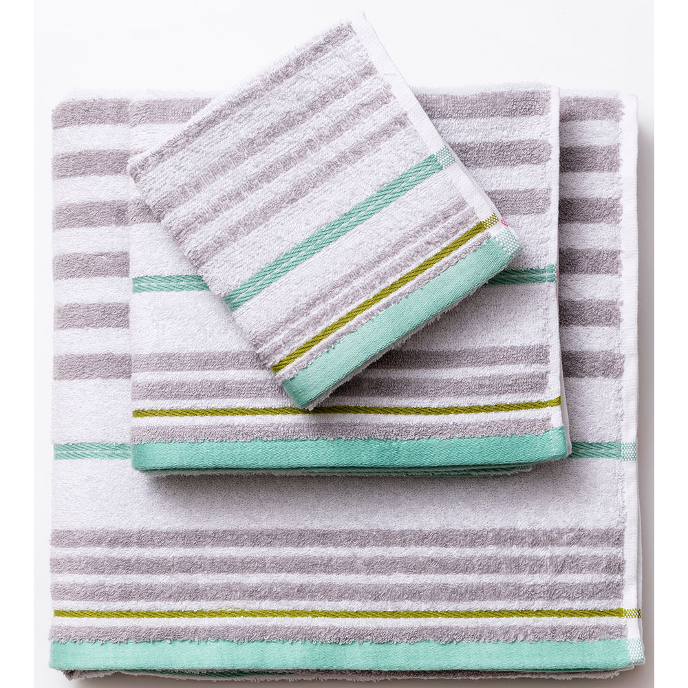 Set 3 prosoape baie BENETTON Po Stripes, 70 x 140 cm, 50 x 90 cm, 30 x 50 cm, bumbac, multicolor