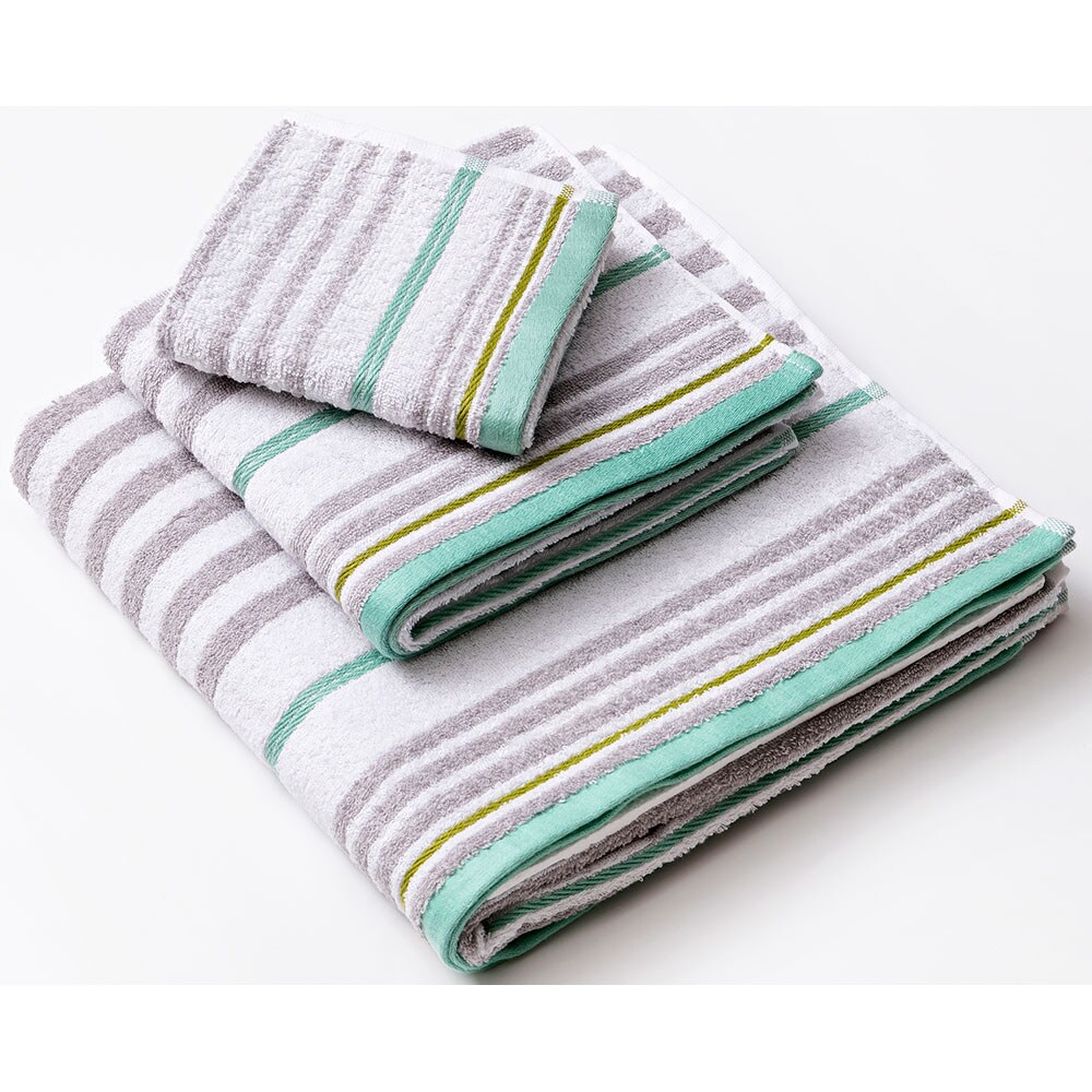 Set 3 prosoape baie BENETTON Po Stripes, 70 x 140 cm, 50 x 90 cm, 30 x 50 cm, bumbac, multicolor