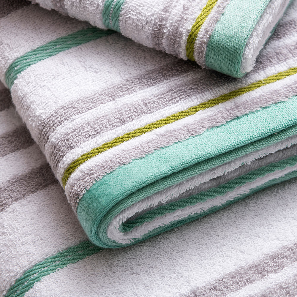 Set 3 prosoape baie BENETTON Po Stripes, 70 x 140 cm, 50 x 90 cm, 30 x 50 cm, bumbac, multicolor