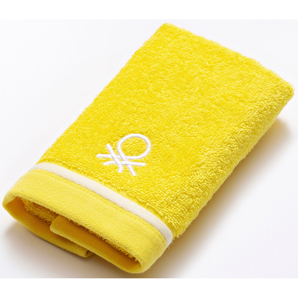 Set 3 prosoape baie BENETTON Rainbow1, 70 x 140 cm, 50 x 90 cm, 30 x 50 cm, bumbac, galben