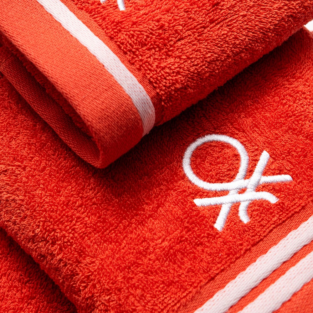 Set 3 prosoape baie BENETTON Rainbow1, 70 x 140 cm, 50 x 90 cm, 30 x 50 cm, bumbac, rosu