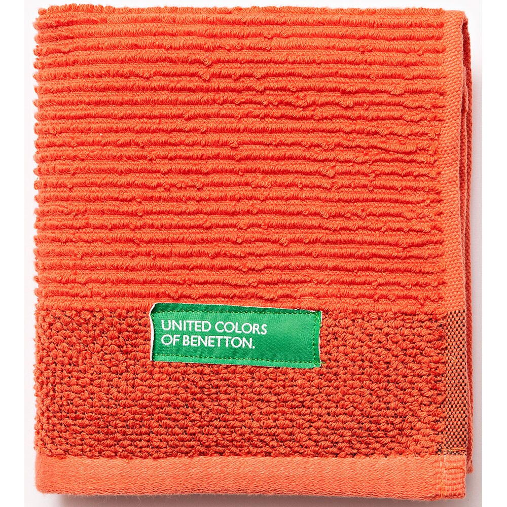 Set 3 prosoape baie Benetton Rainbow, 70 x 140 cm, 50 x 90 cm, 30 x 50 cm, bumbac, rosu