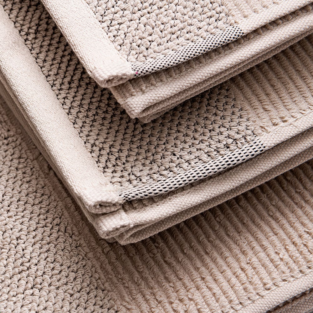 Set 3 prosoape baie BENETTON Tevere, 70 x 140 cm, 50 x 90 cm, 30 x 50 cm, bumbac, bej