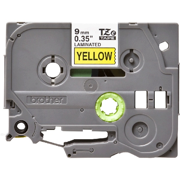 Banda etichete BROTHER TZe-621, 9 mm, 8 m, Negru pe Galben