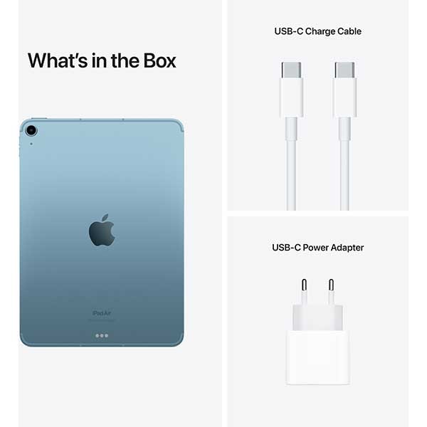 Tableta APPLE iPad Air 5, 10.9", 256GB, Wi-Fi + 5G, Blue