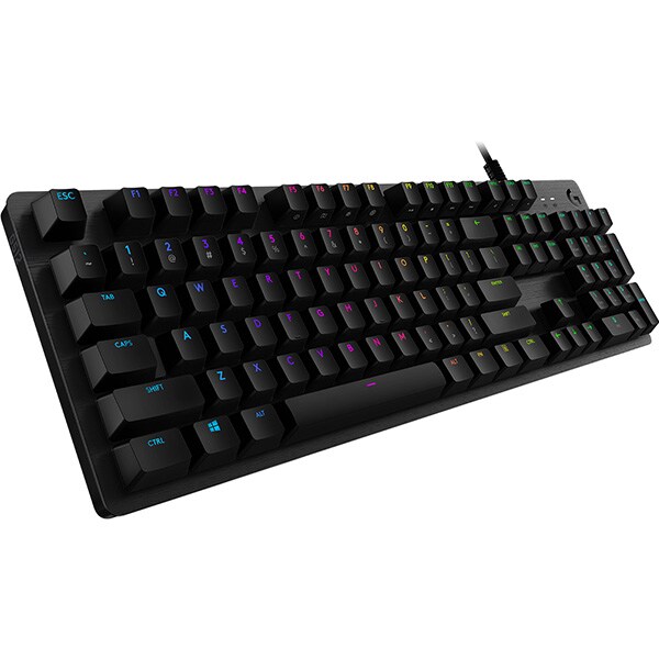Tastatura Gaming mecanica LOGITECH G512 GX Brown Tactile, USB, Layout US INT, negru